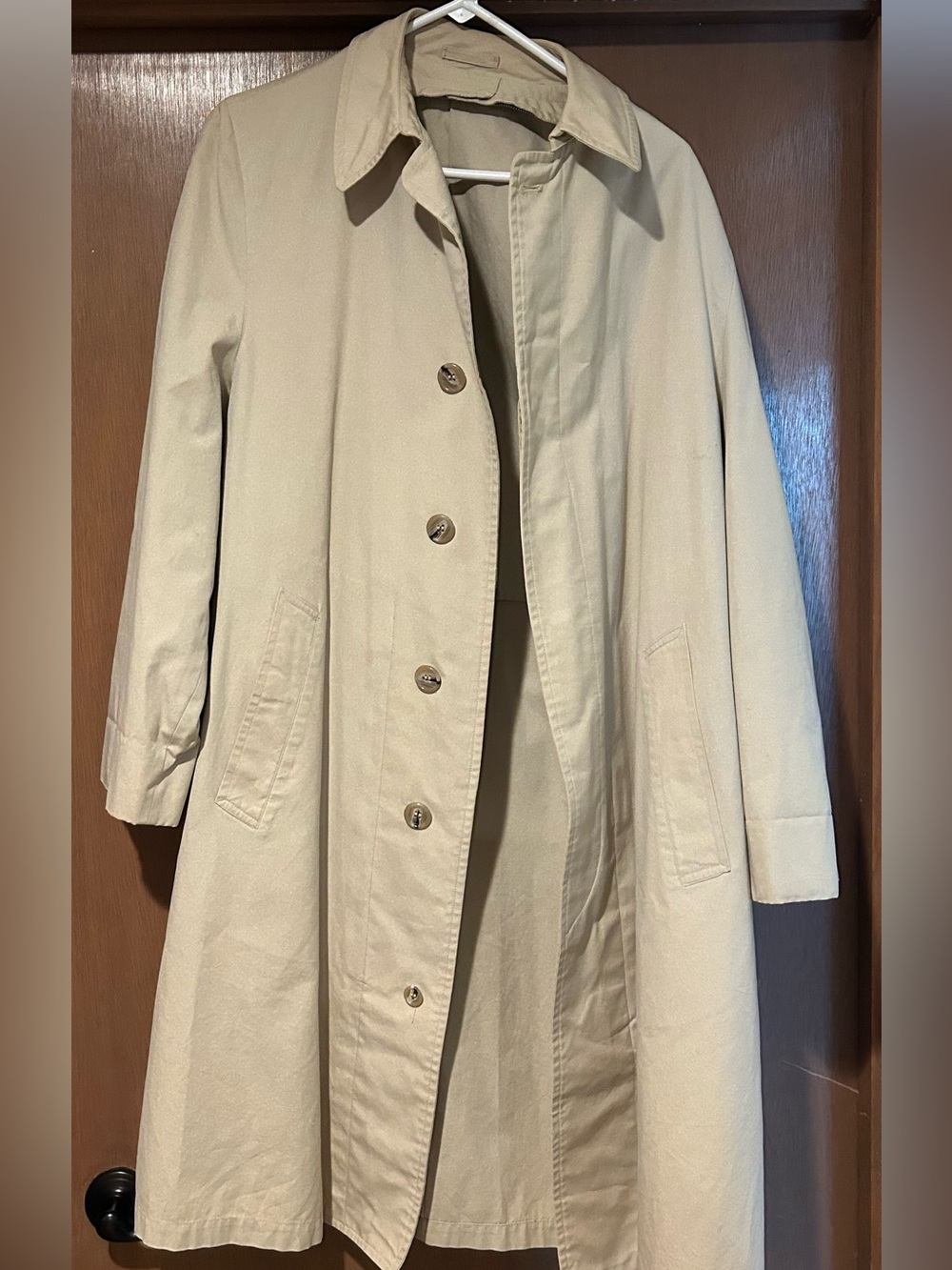 London Fog Khaki Brown Maincoat Trench Coat 38L
